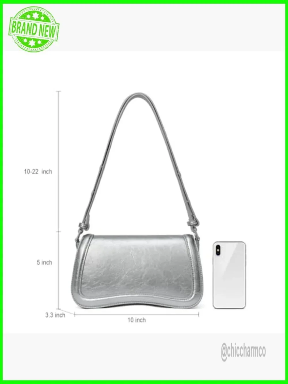 Small Vegan Leather Hobo Crossbody Bag Adjustable Strap Magnetic Closure